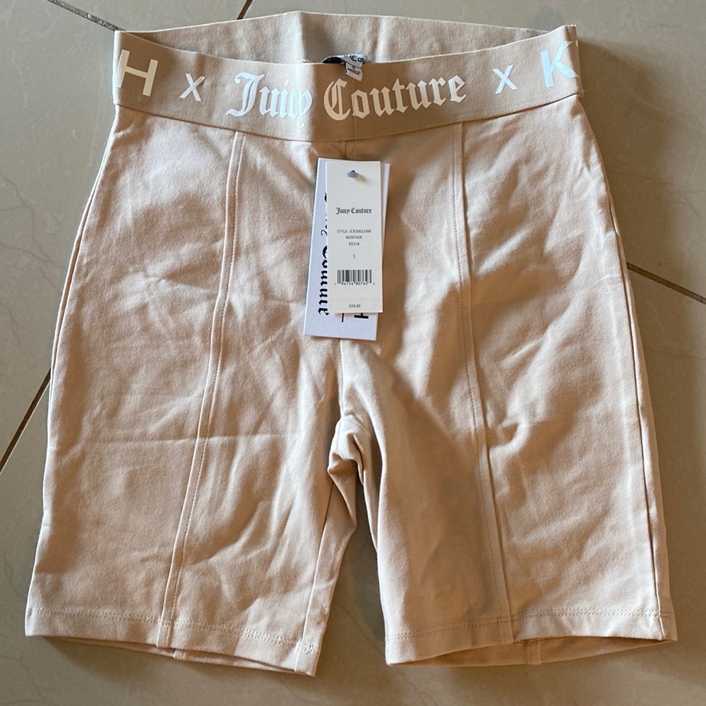 Tan Juicy Couture Biker Shorts